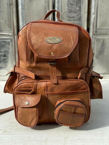 Herren braun leder rucksack - leder,