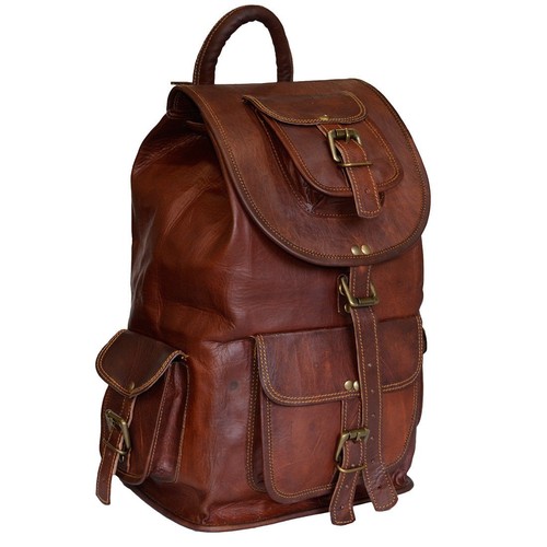 Vintage echt leder laptop - leder,